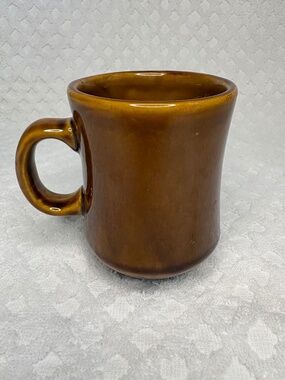 Vintage Votex Brown Ceramic Coffee Mug | Stoneware Coffee Cup | Rustic Retro Mug